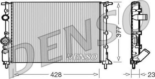 Denso DRM23008 - Radiator, mühərrikin soyudulması furqanavto.az