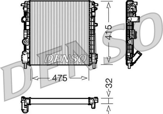 Denso DRM23015 - Radiator, mühərrikin soyudulması furqanavto.az