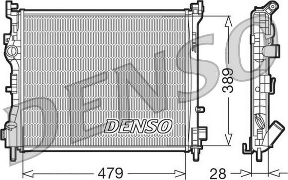 Denso DRM23016 - Radiator, mühərrikin soyudulması furqanavto.az