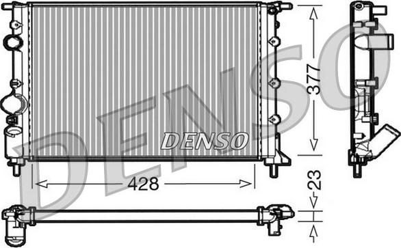 Denso DRM23032 - Radiator, mühərrikin soyudulması furqanavto.az