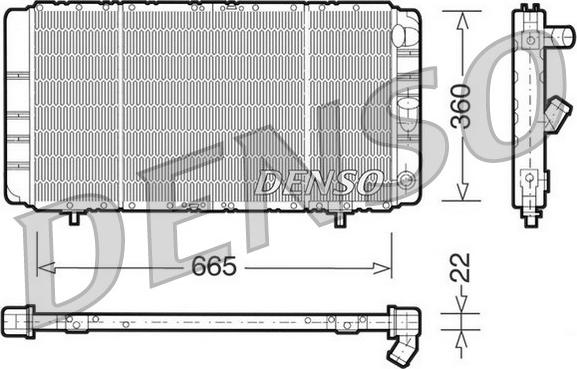 Denso DRM23020 - Radiator, mühərrikin soyudulması furqanavto.az