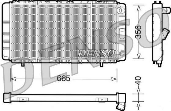 Denso DRM23021 - Radiator, mühərrikin soyudulması furqanavto.az