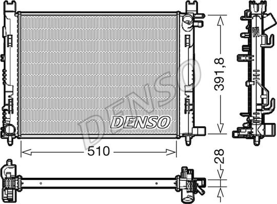 Denso DRM23109 - Radiator, mühərrikin soyudulması furqanavto.az