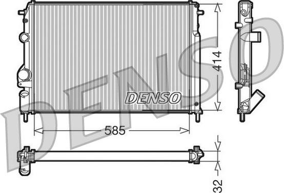 Denso DRM23110 - Radiator, mühərrikin soyudulması furqanavto.az