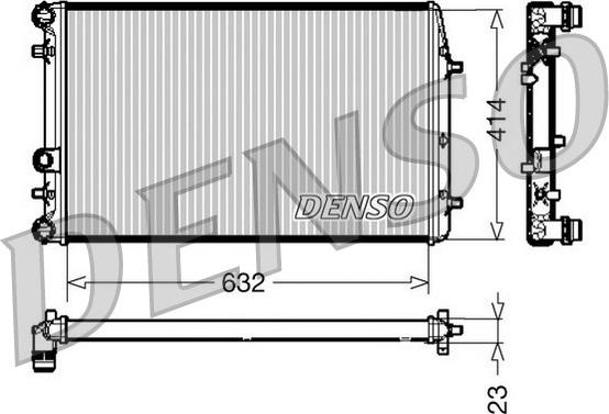 Denso DRM27005 - Radiator, mühərrikin soyudulması furqanavto.az