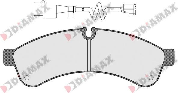 Diamax N09451A - Əyləc altlığı dəsti, əyləc diski furqanavto.az