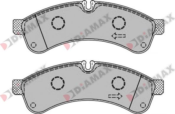 Diamax N09451 - Əyləc altlığı dəsti, əyləc diski furqanavto.az