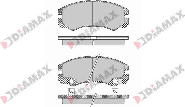 Diamax N09418 - Əyləc altlığı dəsti, əyləc diski furqanavto.az