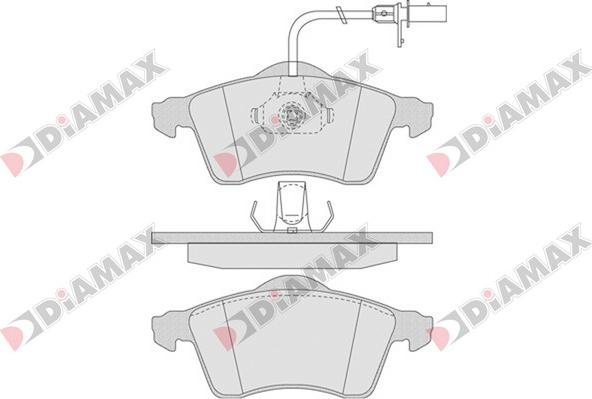 Diamax N09555 - Əyləc altlığı dəsti, əyləc diski furqanavto.az