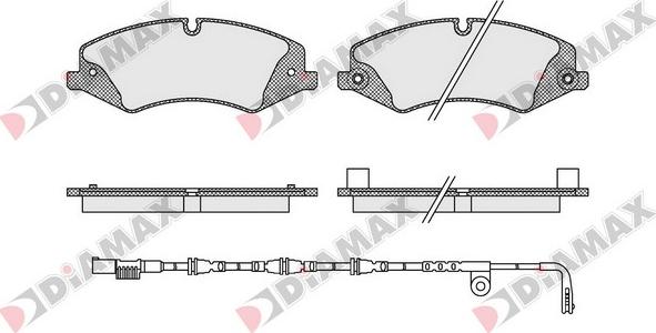 Diamax N09509A - Əyləc altlığı dəsti, əyləc diski furqanavto.az