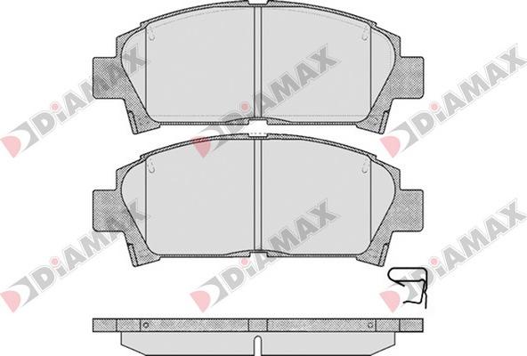 Diamax N09636 - Əyləc altlığı dəsti, əyləc diski furqanavto.az