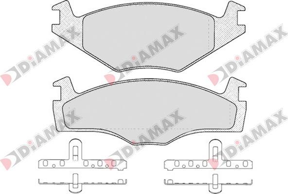 Diamax N09632 - Əyləc altlığı dəsti, əyləc diski furqanavto.az