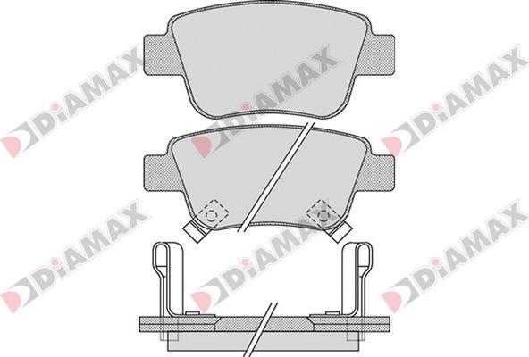 Diamax N09622 - Əyləc altlığı dəsti, əyləc diski furqanavto.az