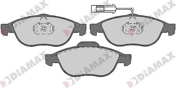 Diamax N09675 - Əyləc altlığı dəsti, əyləc diski furqanavto.az