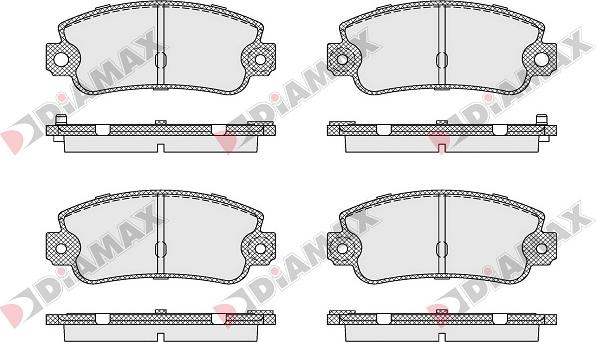 Diamax N09048 - Əyləc altlığı dəsti, əyləc diski furqanavto.az