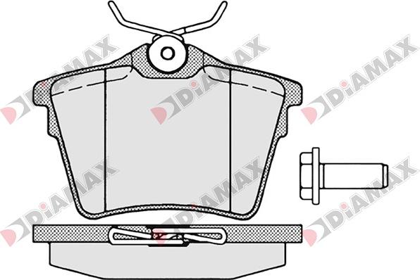 Diamax N09042 - Əyləc altlığı dəsti, əyləc diski furqanavto.az