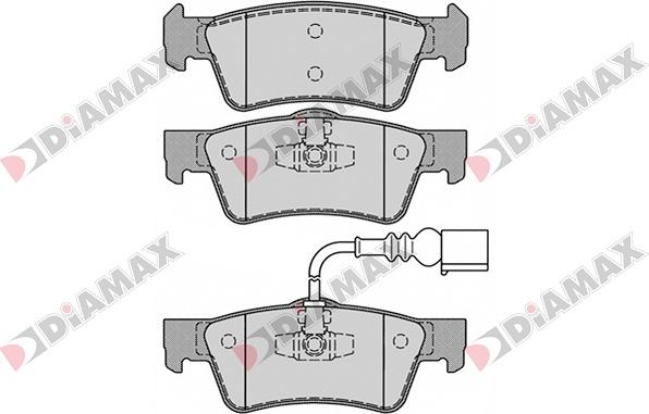 Diamax N09047 - Əyləc altlığı dəsti, əyləc diski furqanavto.az