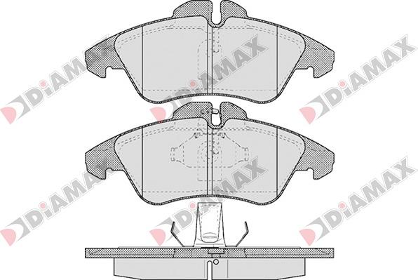 Diamax N09058 - Əyləc altlığı dəsti, əyləc diski furqanavto.az