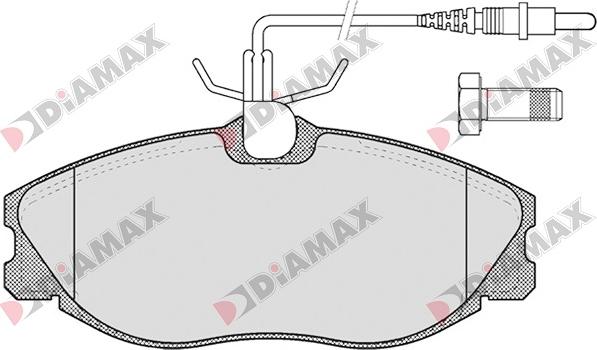 Diamax N09005 - Əyləc altlığı dəsti, əyləc diski furqanavto.az