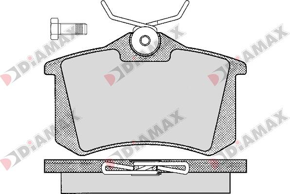 Diamax N09008 - Əyləc altlığı dəsti, əyləc diski furqanavto.az