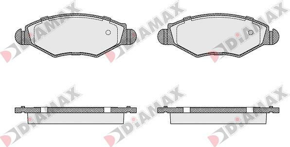 Diamax N09007 - Əyləc altlığı dəsti, əyləc diski furqanavto.az