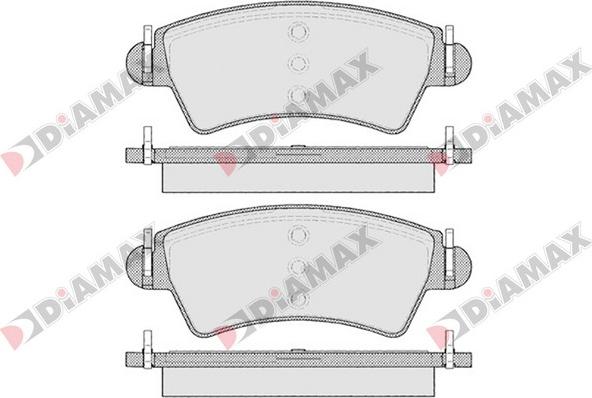 Diamax N09085 - Əyləc altlığı dəsti, əyləc diski furqanavto.az