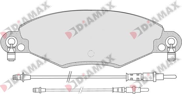 Diamax N09033 - Əyləc altlığı dəsti, əyləc diski furqanavto.az