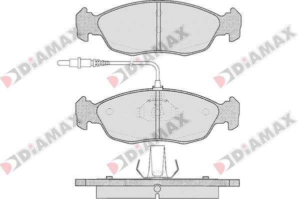 Diamax N09023 - Əyləc altlığı dəsti, əyləc diski furqanavto.az