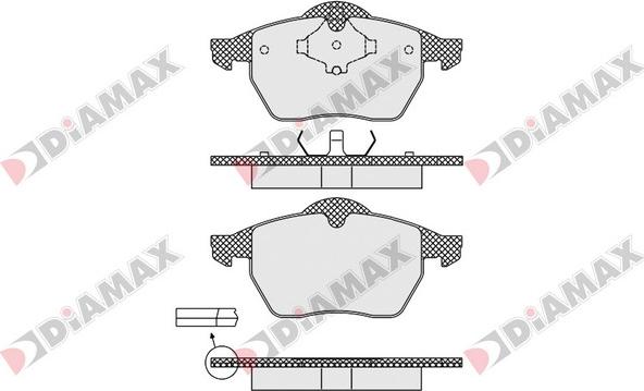 Diamax N09113 - Əyləc altlığı dəsti, əyləc diski furqanavto.az