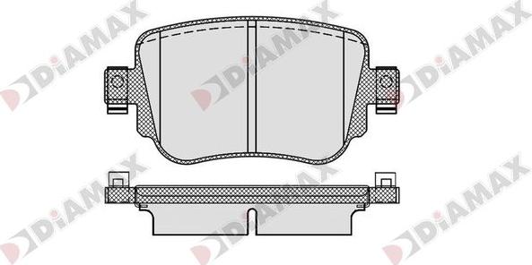 Diamax N09857 - Əyləc altlığı dəsti, əyləc diski furqanavto.az