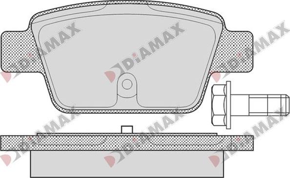 Diamax N09838 - Əyləc altlığı dəsti, əyləc diski furqanavto.az