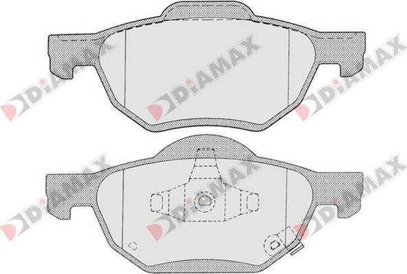 Diamax N09363 - Əyləc altlığı dəsti, əyləc diski furqanavto.az