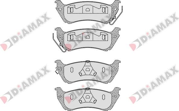 Diamax N09308 - Əyləc altlığı dəsti, əyləc diski furqanavto.az