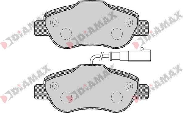 Diamax N09386 - Əyləc altlığı dəsti, əyləc diski furqanavto.az