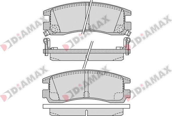 Diamax N09297 - Əyləc altlığı dəsti, əyləc diski furqanavto.az