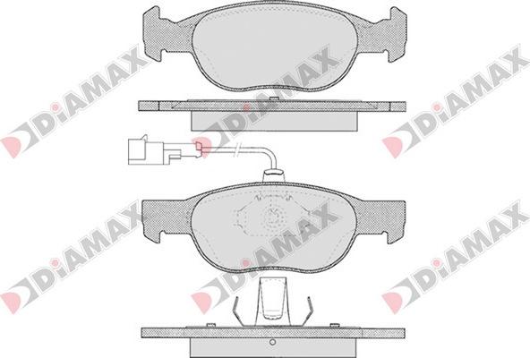 Diamax N09205 - Əyləc altlığı dəsti, əyləc diski furqanavto.az