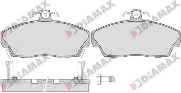 Diamax N09207 - Əyləc altlığı dəsti, əyləc diski furqanavto.az