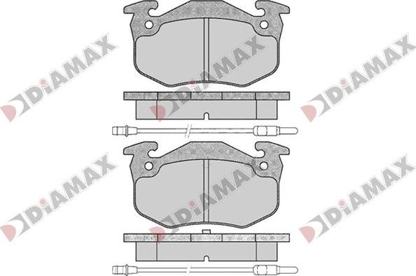 Diamax N09788 - Əyləc altlığı dəsti, əyləc diski furqanavto.az