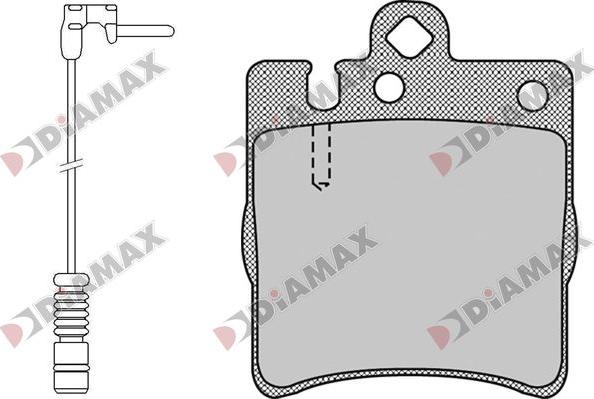 Diamax N09775A - Əyləc altlığı dəsti, əyləc diski furqanavto.az