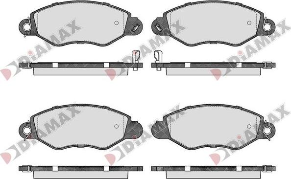 Diamax N09777 - Əyləc altlığı dəsti, əyləc diski furqanavto.az