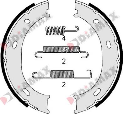 Diamax N01302 - Əyləc başlığı dəsti, dayanacaq əyləci furqanavto.az