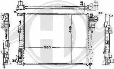 Diederichs 8449605 - Radiator, mühərrikin soyudulması furqanavto.az