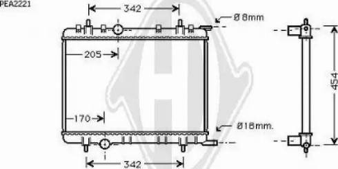 Diederichs 8420005 - Radiator, mühərrikin soyudulması furqanavto.az