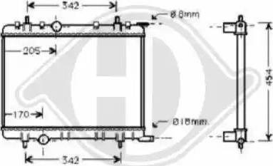 Diederichs 8420001 - Radiator, mühərrikin soyudulması furqanavto.az