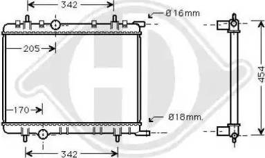 Diederichs 8420002 - Radiator, mühərrikin soyudulması furqanavto.az