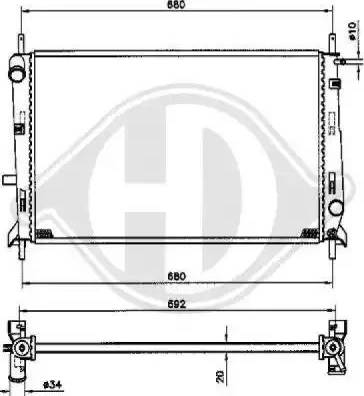 Diederichs 8502936 - Radiator, mühərrikin soyudulması furqanavto.az