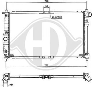 Diederichs 8691061 - Radiator, mühərrikin soyudulması furqanavto.az