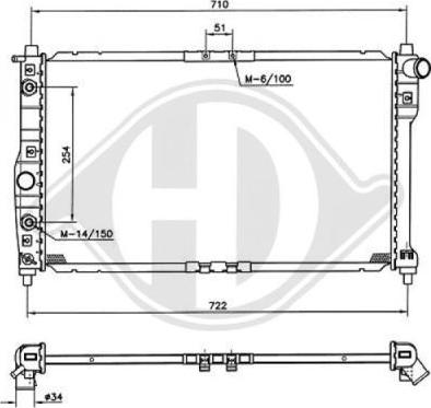 Diederichs 8691062 - Radiator, mühərrikin soyudulması furqanavto.az