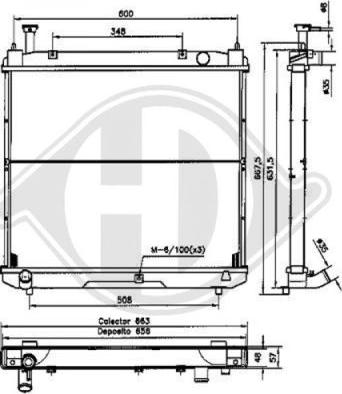 Diederichs 8669505 - Radiator, mühərrikin soyudulması furqanavto.az