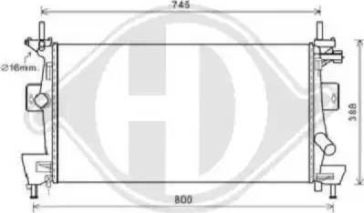 Diederichs 8141805 - Radiator, mühərrikin soyudulması furqanavto.az